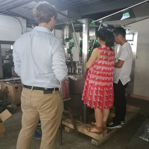 Brazil customer testing and checking liquid capsule filling machine he purchased
